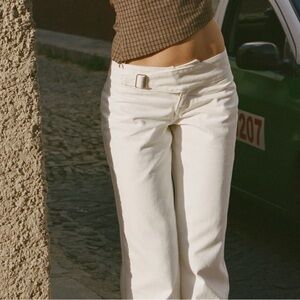 With Jean, Sadie Jeans Low Rise, white, size S, NWT - great quality & style!